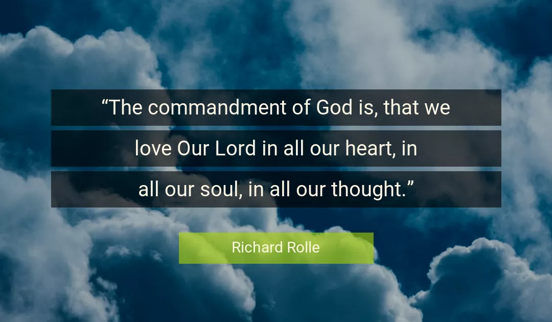 Quote About Love By Richard Rolle