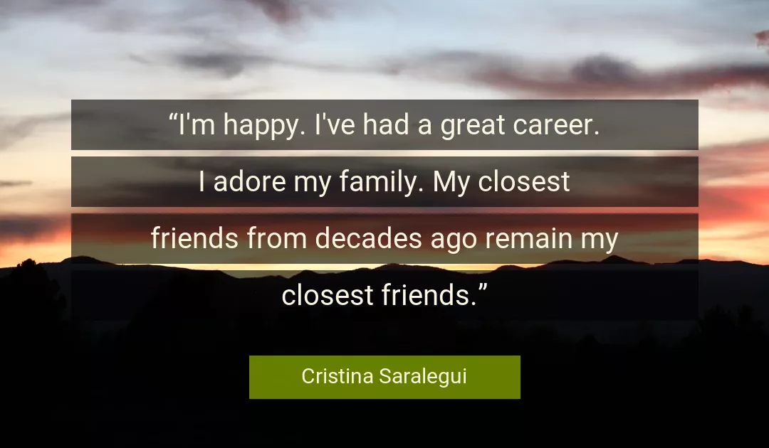 Quote About Family By Cristina Saralegui