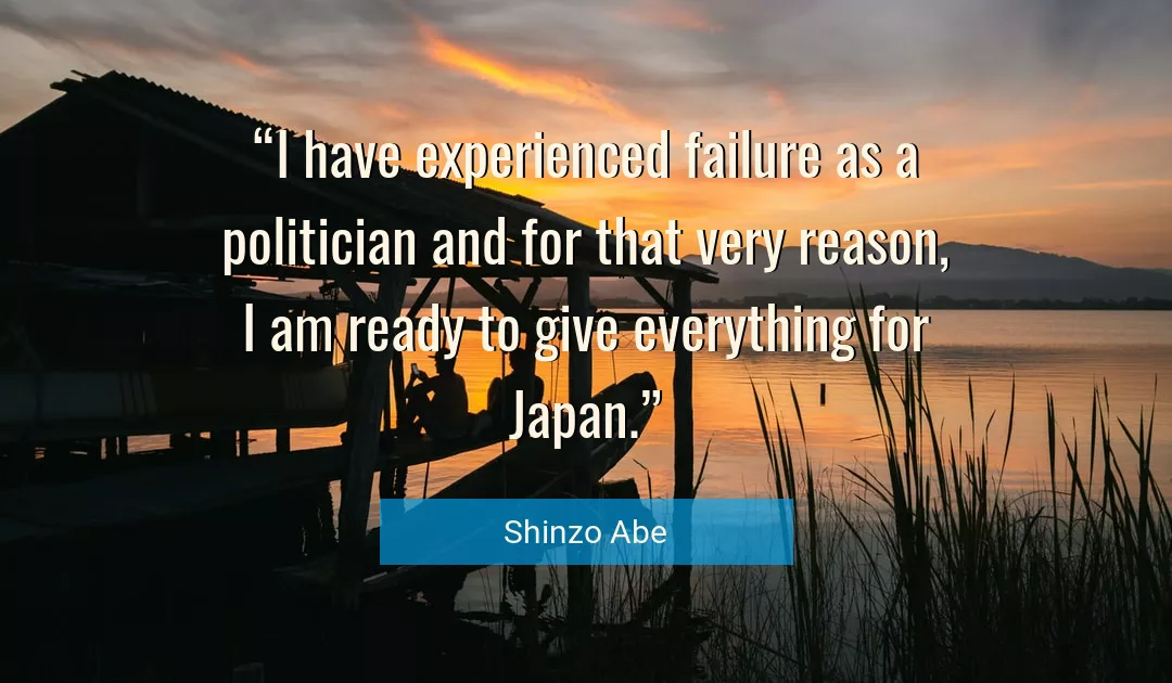 Quote About Everything By Shinzo Abe
