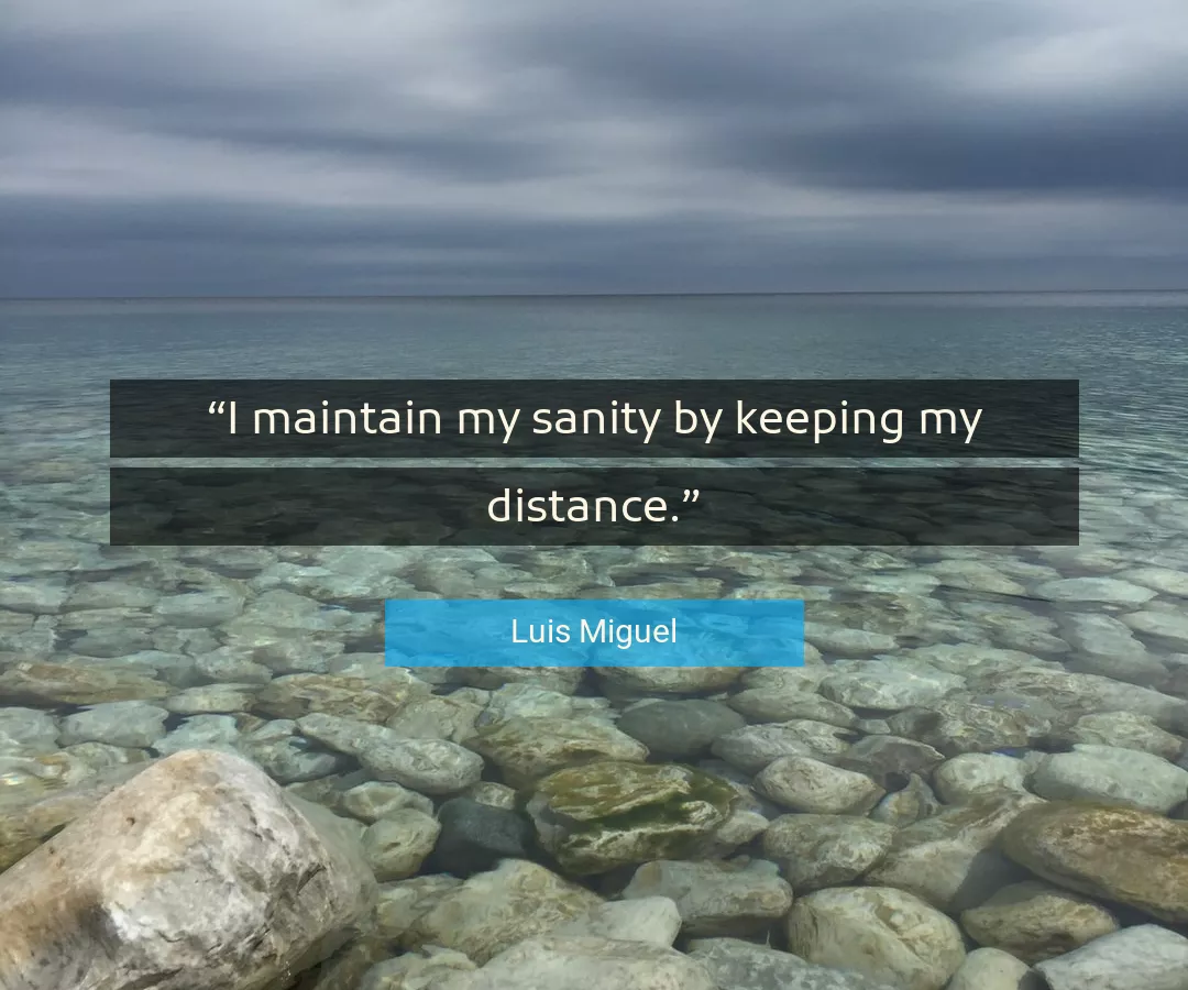 Quote About Distance By Luis Miguel