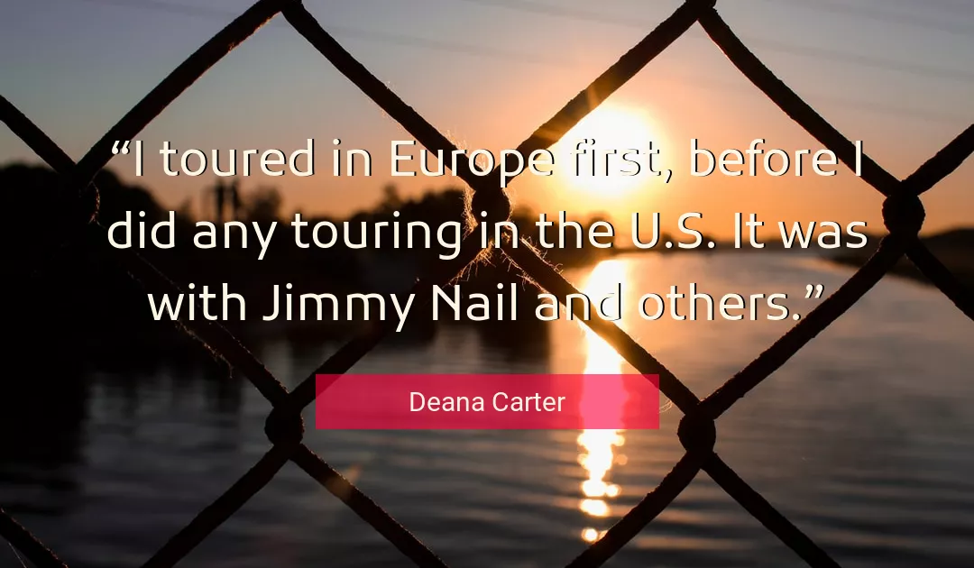 Quote About First By Deana Carter