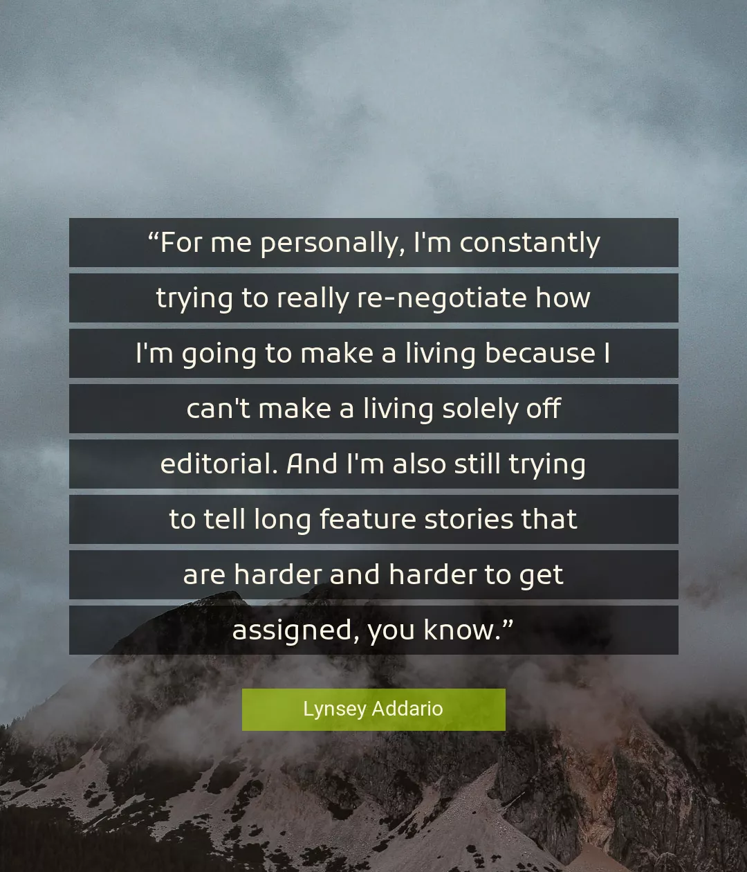 Quote About Me By Lynsey Addario