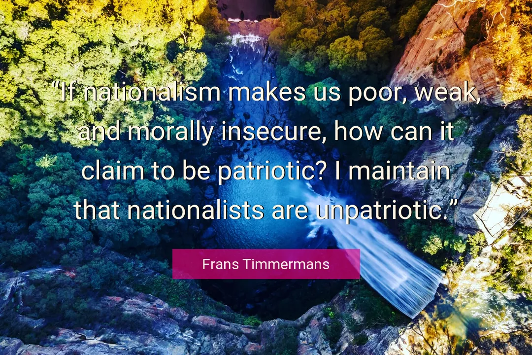 Quote About Poor By Frans Timmermans