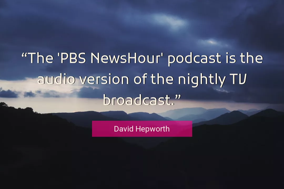 Quote About Audio By David Hepworth