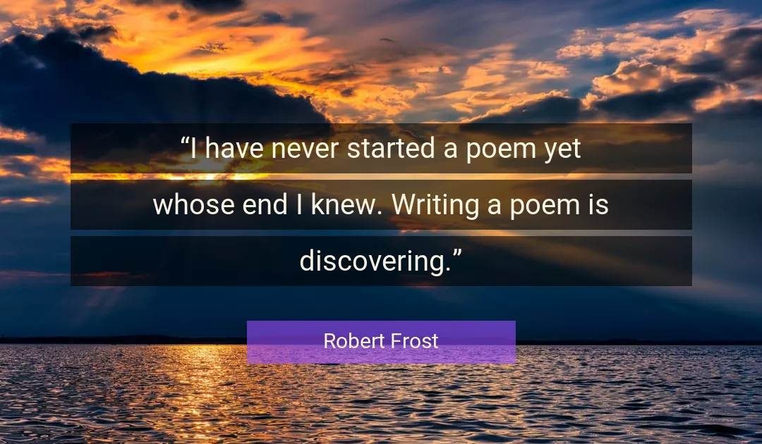 Quote About Never By Robert Frost