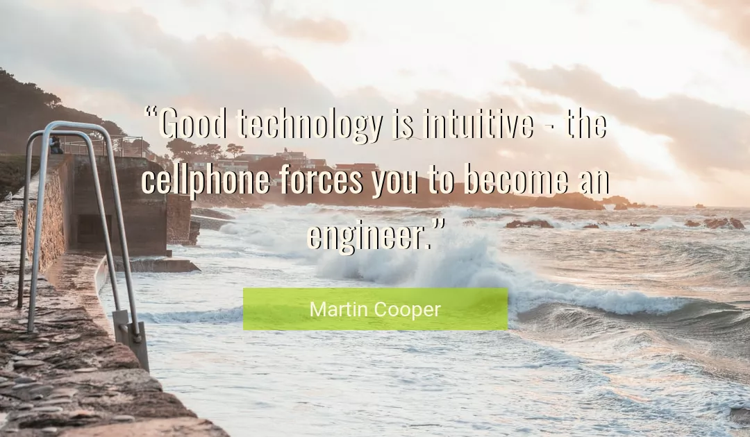 Quote About Good By Martin Cooper