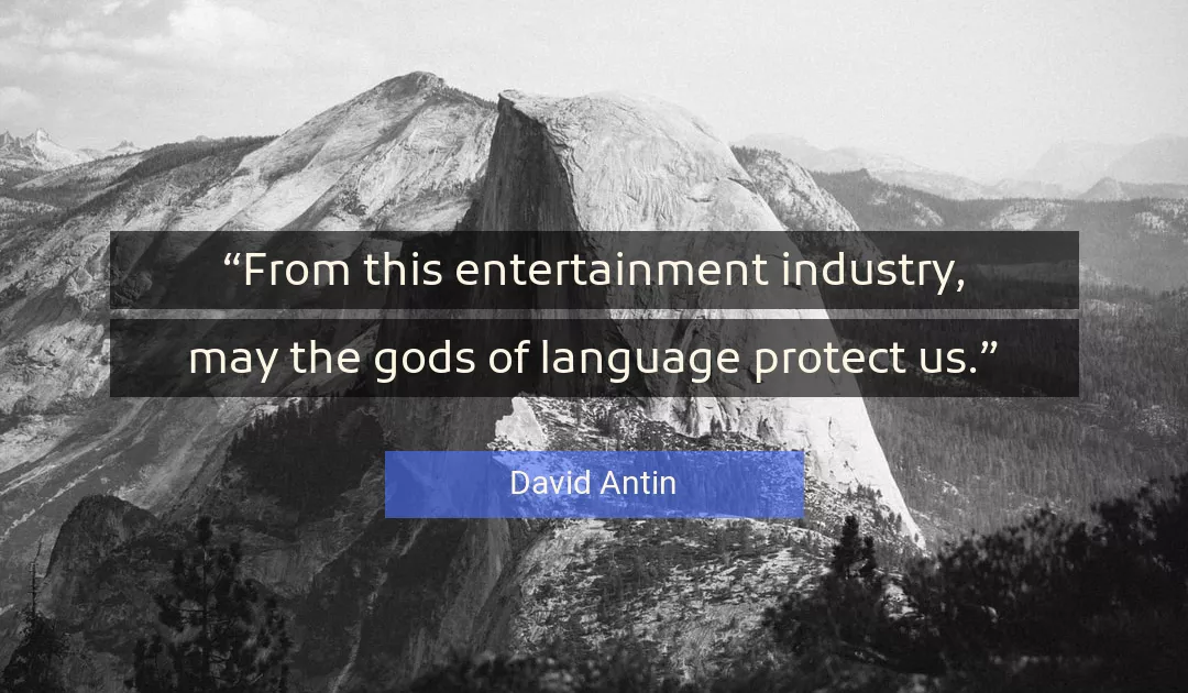 Quote About Language By David Antin