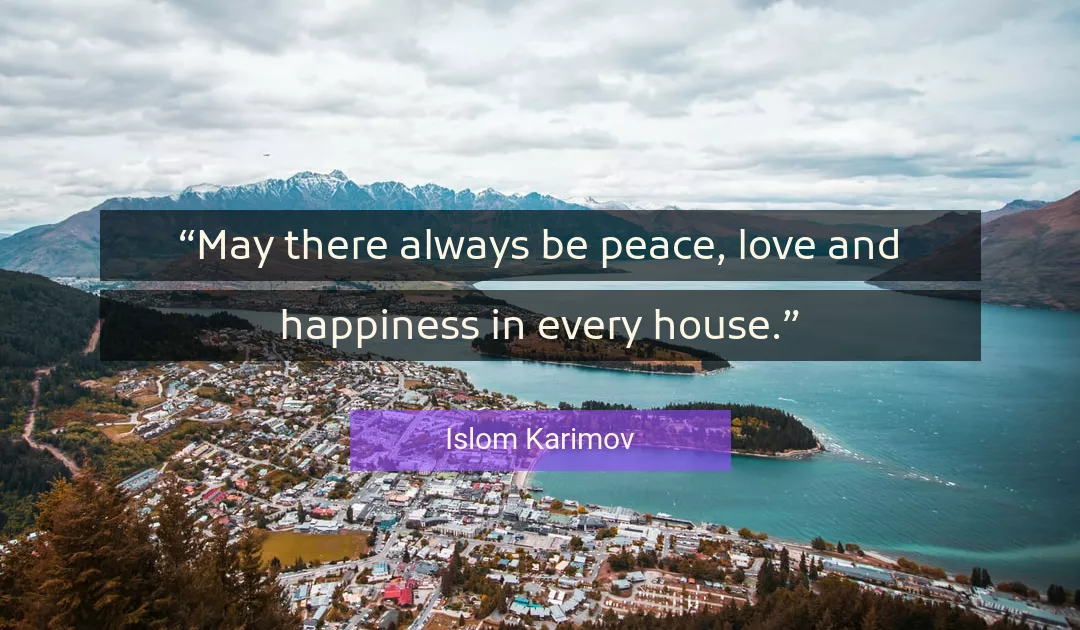 Quote About Love By Islom Karimov