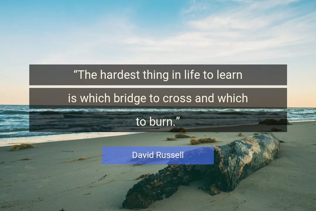 Quote About Life By David Russell