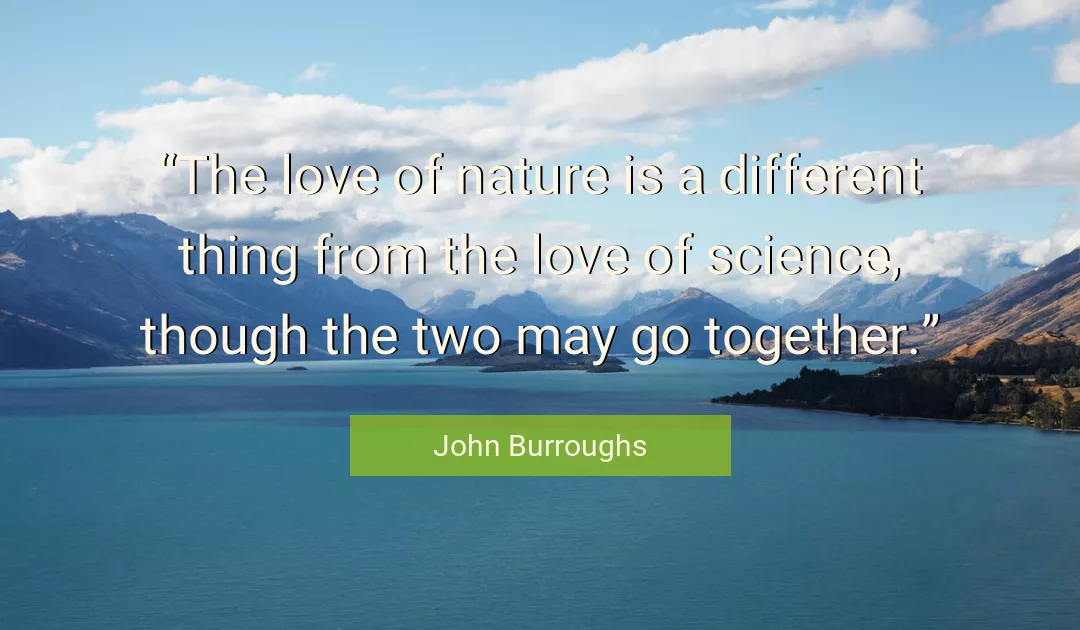 Quote About Love By John Burroughs