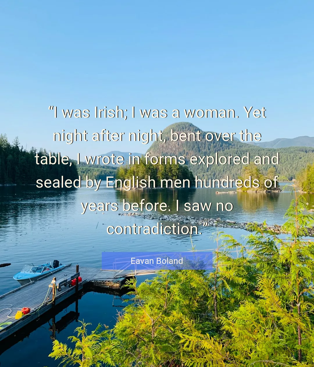 Quote About Night By Eavan Boland