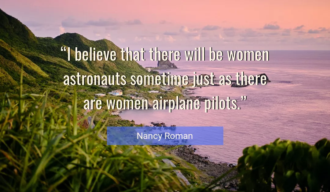 Quote About Women By Nancy Roman