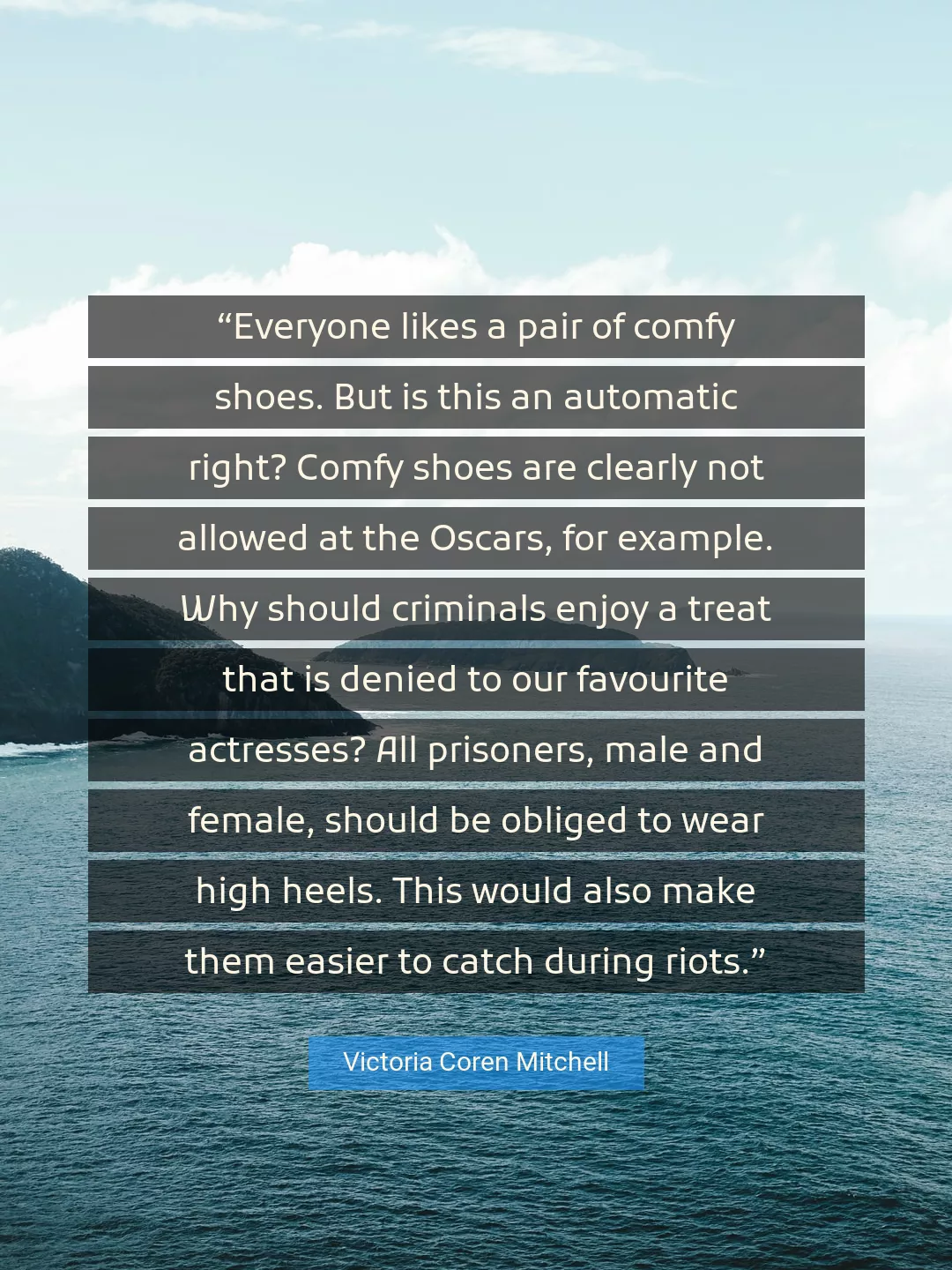 Quote About Shoes By Victoria Coren Mitchell