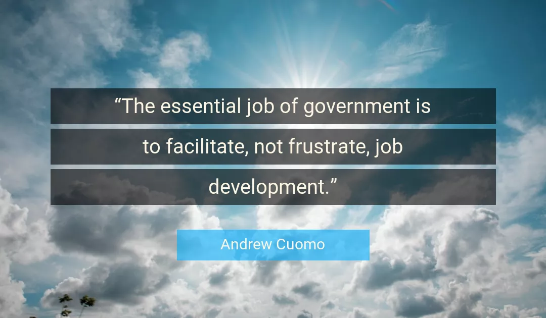 Quote About Government By Andrew Cuomo