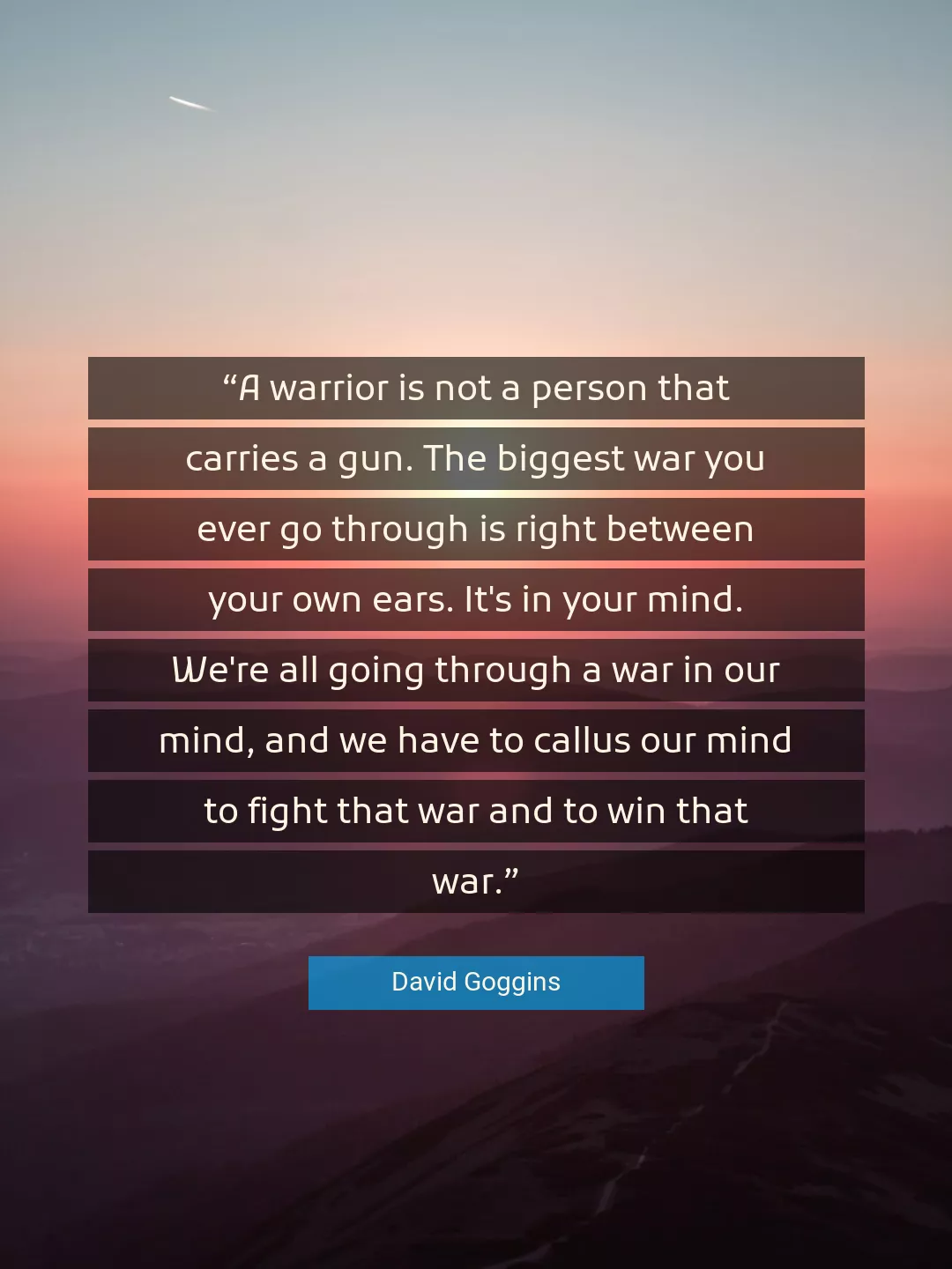 Quote About You By David Goggins