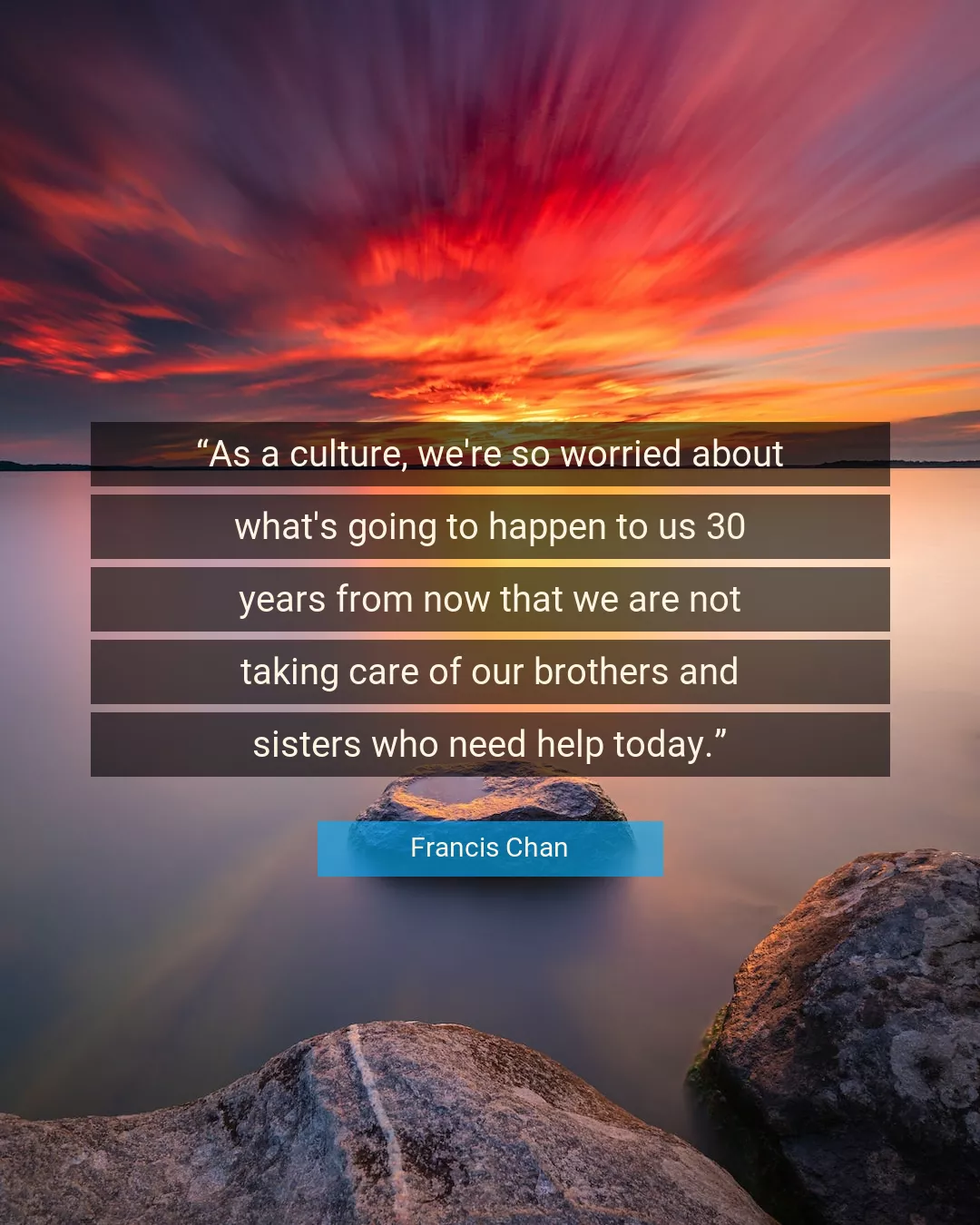 Quote About Today By Francis Chan