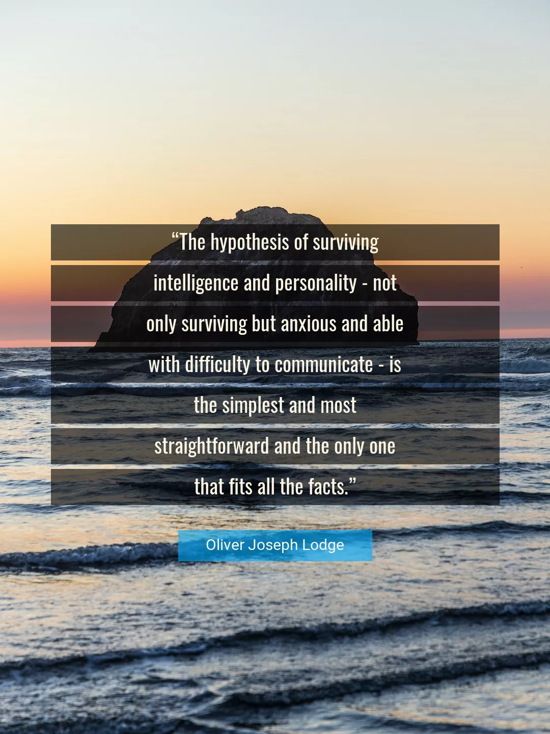 Quote About Personality By Oliver Joseph Lodge