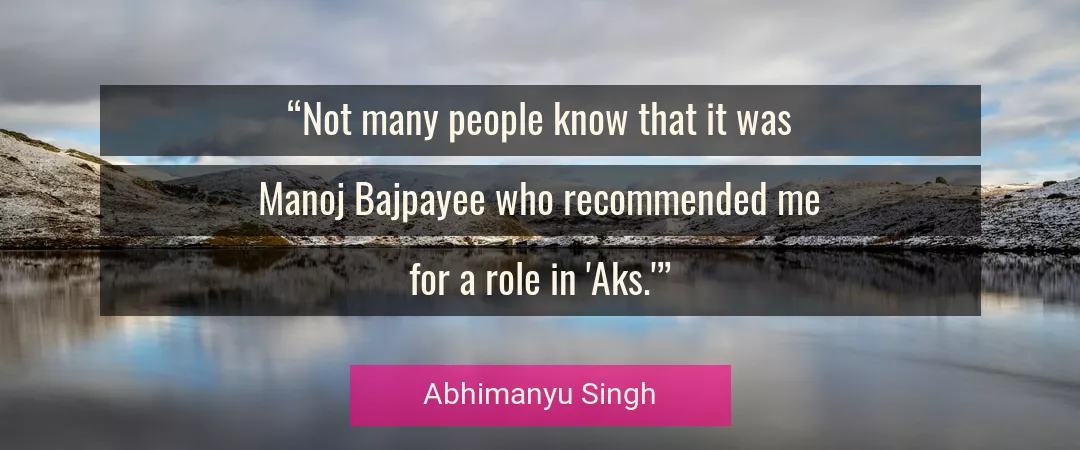 Quote About Me By Abhimanyu Singh