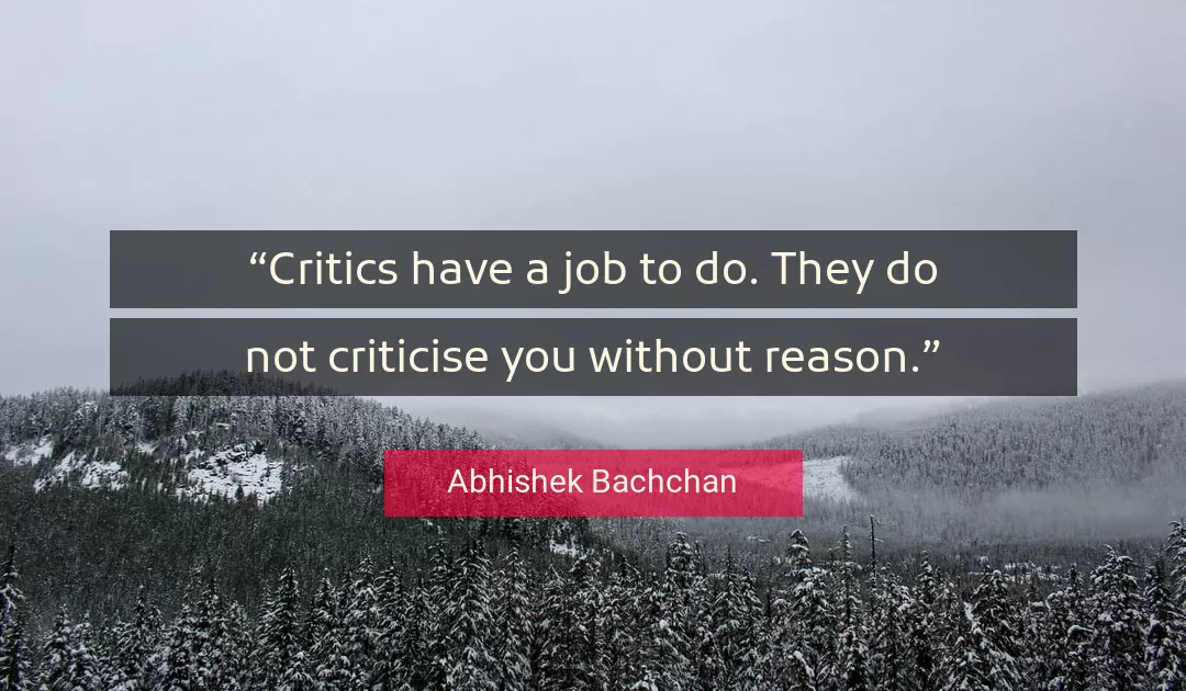 Quote About You By Abhishek Bachchan