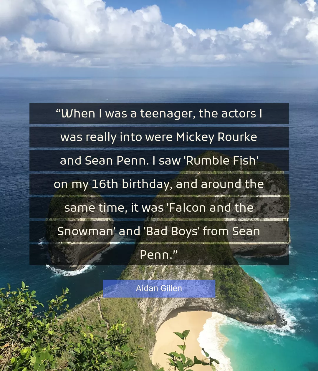 Quote About Birthday By Aidan Gillen