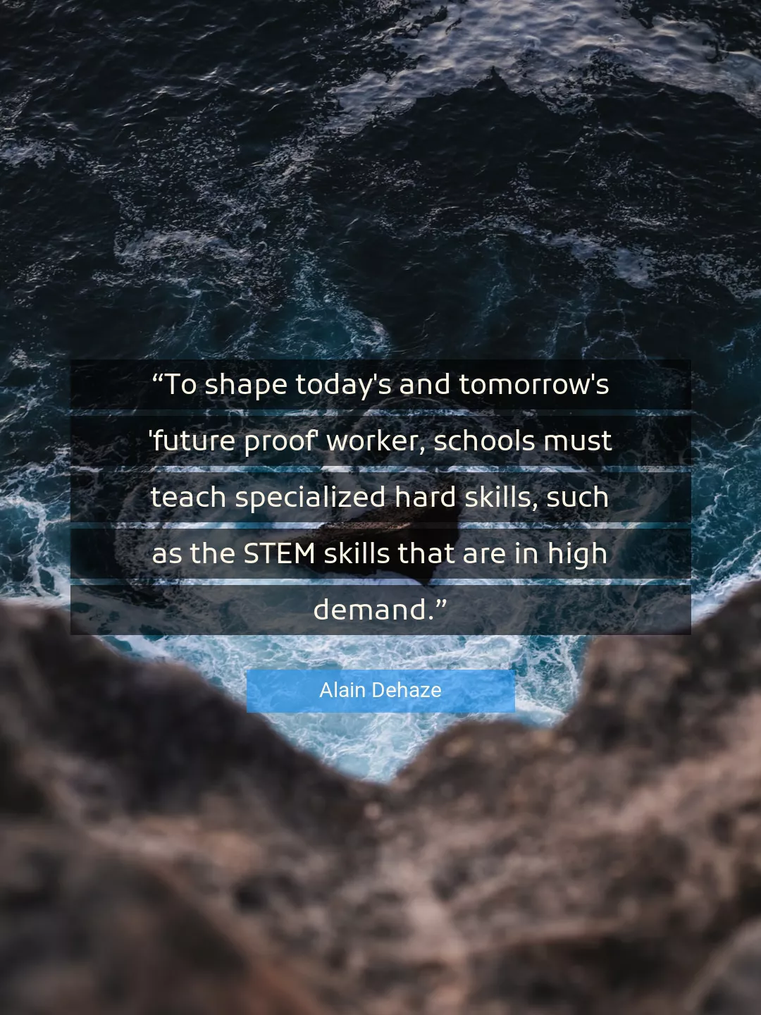 Quote About Today By Alain Dehaze
