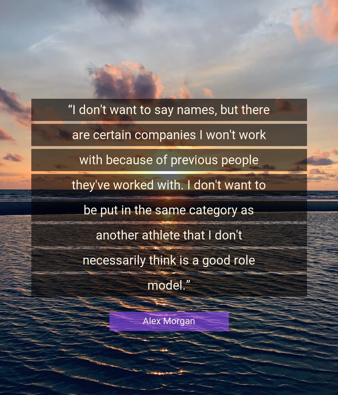 Quote About Work By Alex Morgan