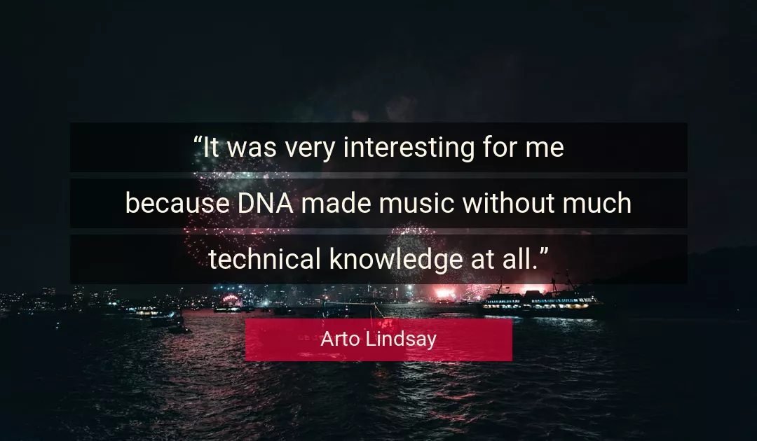 Quote About Knowledge By Arto Lindsay