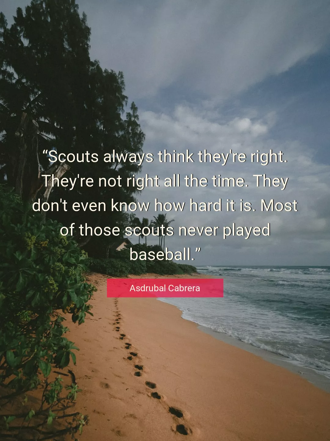 Quote About Time By Asdrubal Cabrera