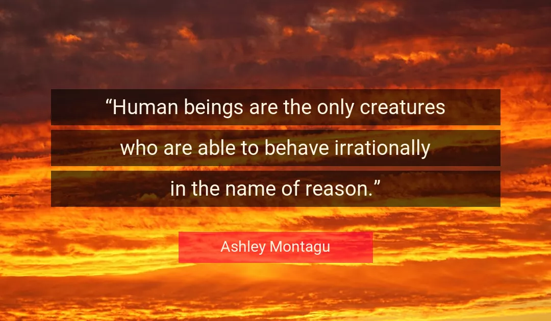 Quote About Name By Ashley Montagu