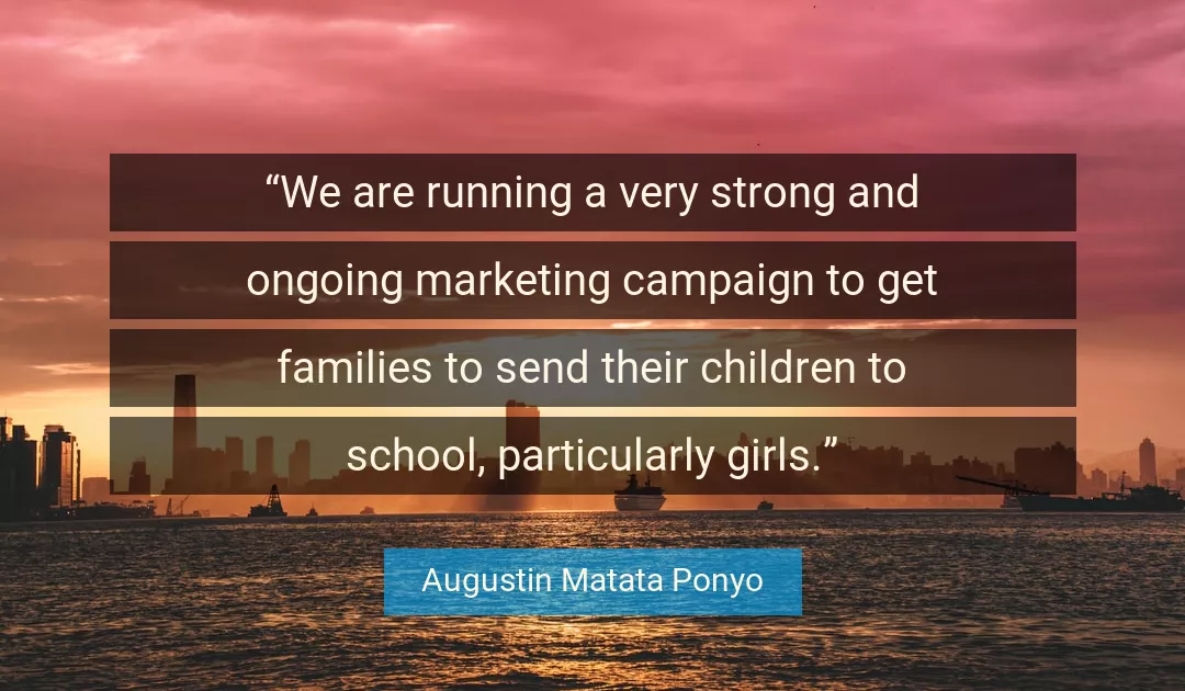 Quote About Children By Augustin Matata Ponyo