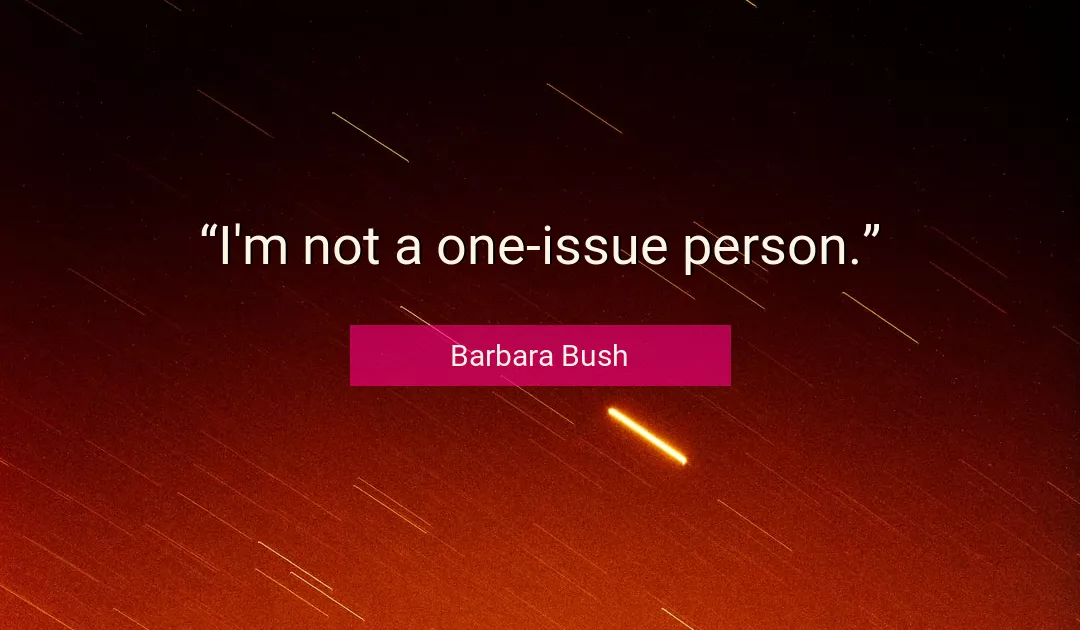 Quote About Person By Barbara Bush