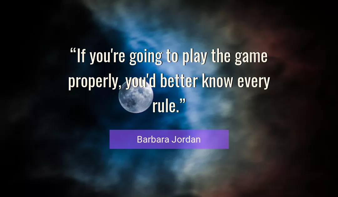Quote About You By Barbara Jordan