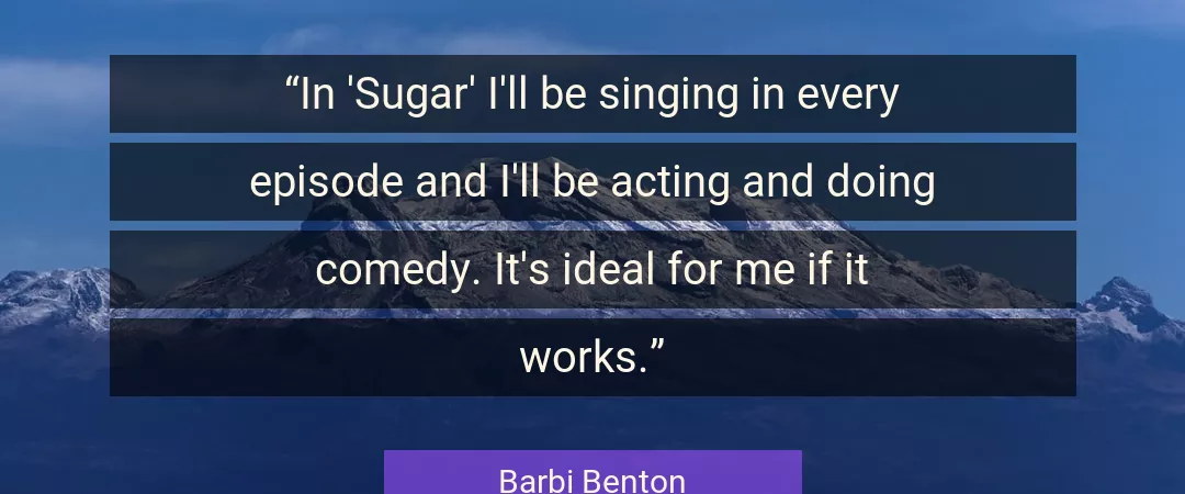 Quote About Me By Barbi Benton