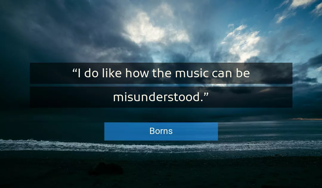 Quote About Music By Borns