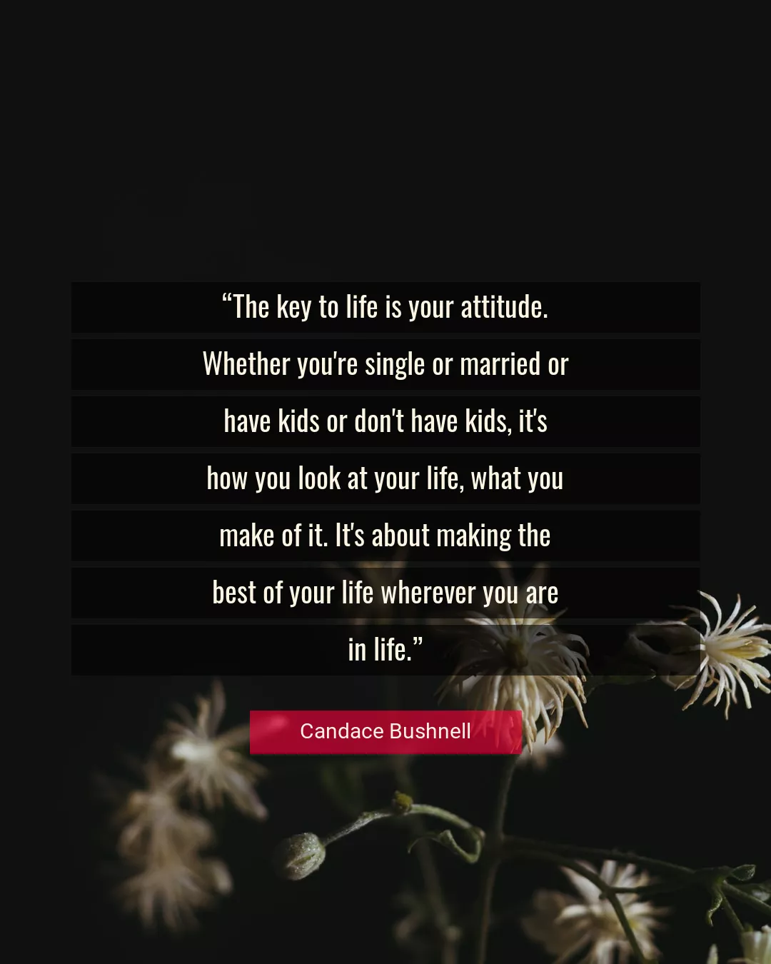 Quote About Attitude By Candace Bushnell