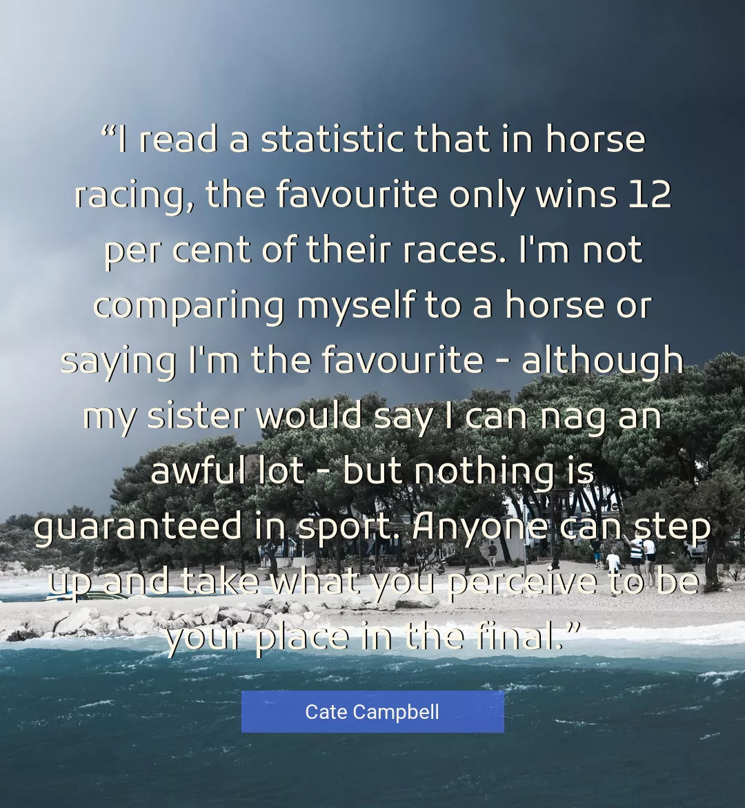 Quote About Myself By Cate Campbell