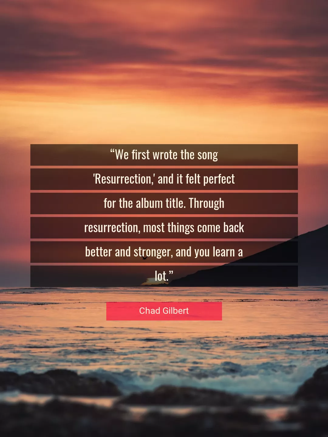 Quote About You By Chad Gilbert
