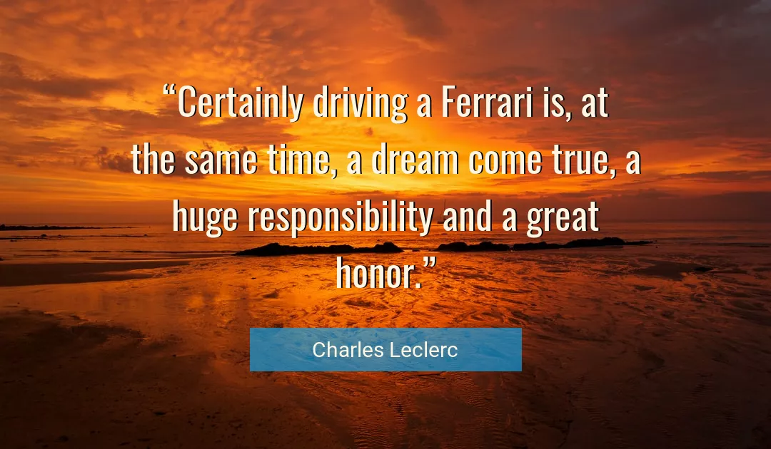 Quote About Time By Charles Leclerc