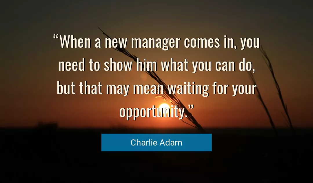 Quote About Waiting By Charlie Adam