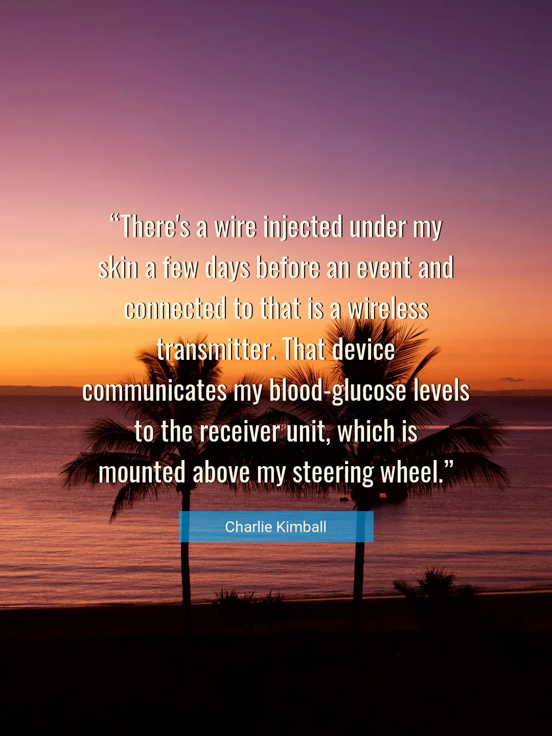Quote About Skin By Charlie Kimball