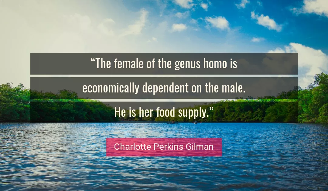 Quote About Food By Charlotte Perkins Gilman
