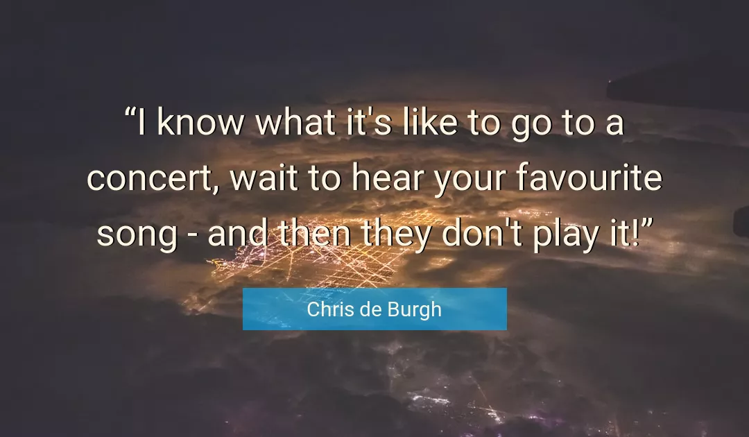 Quote About Song By Chris de Burgh