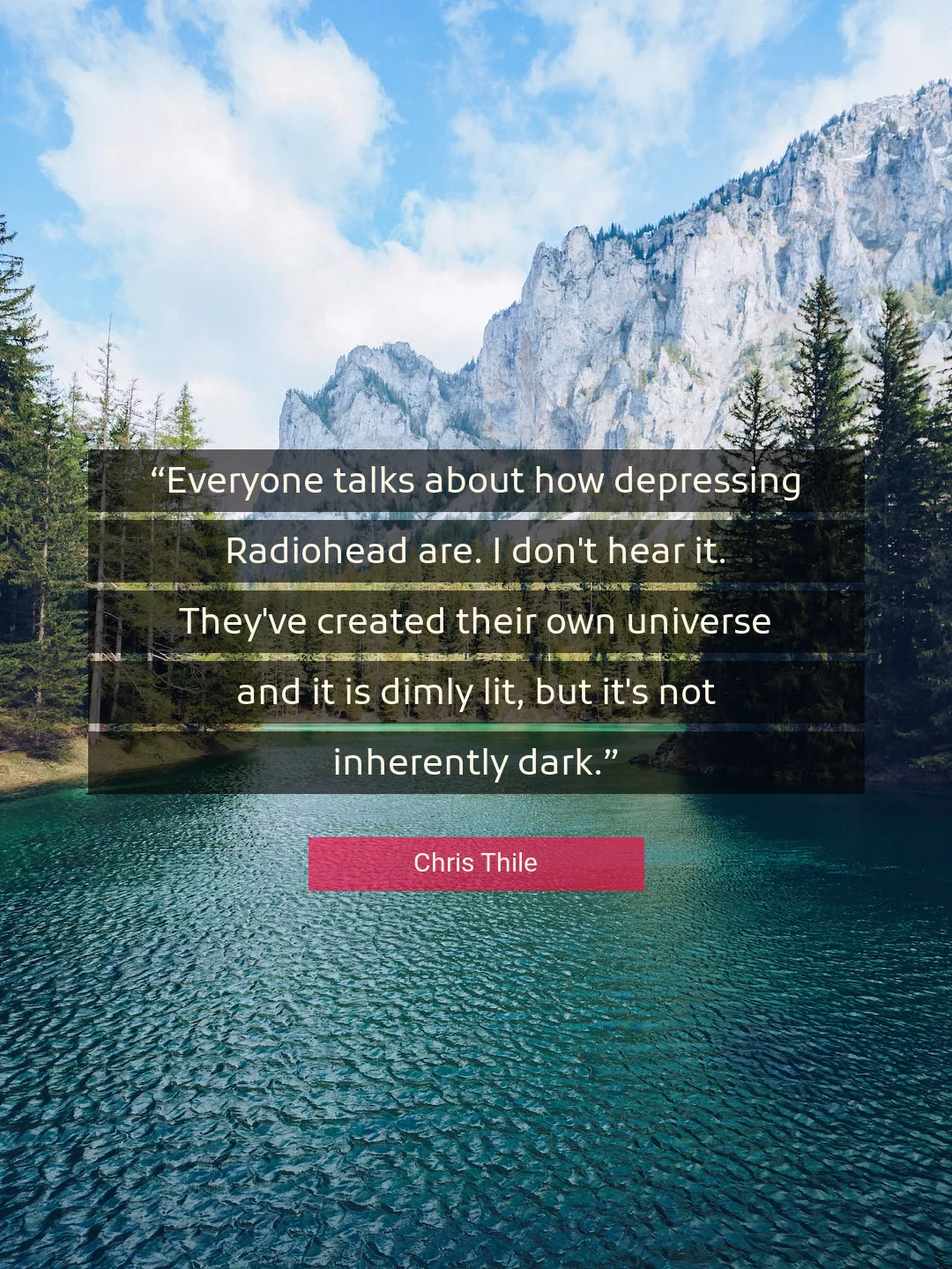 Quote About Universe By Chris Thile