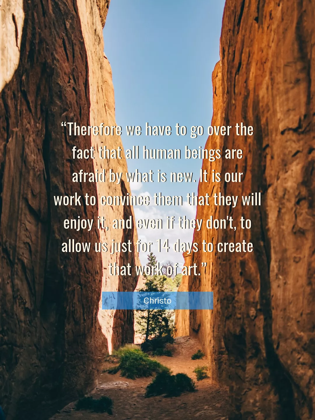 Quote About Work By Christo