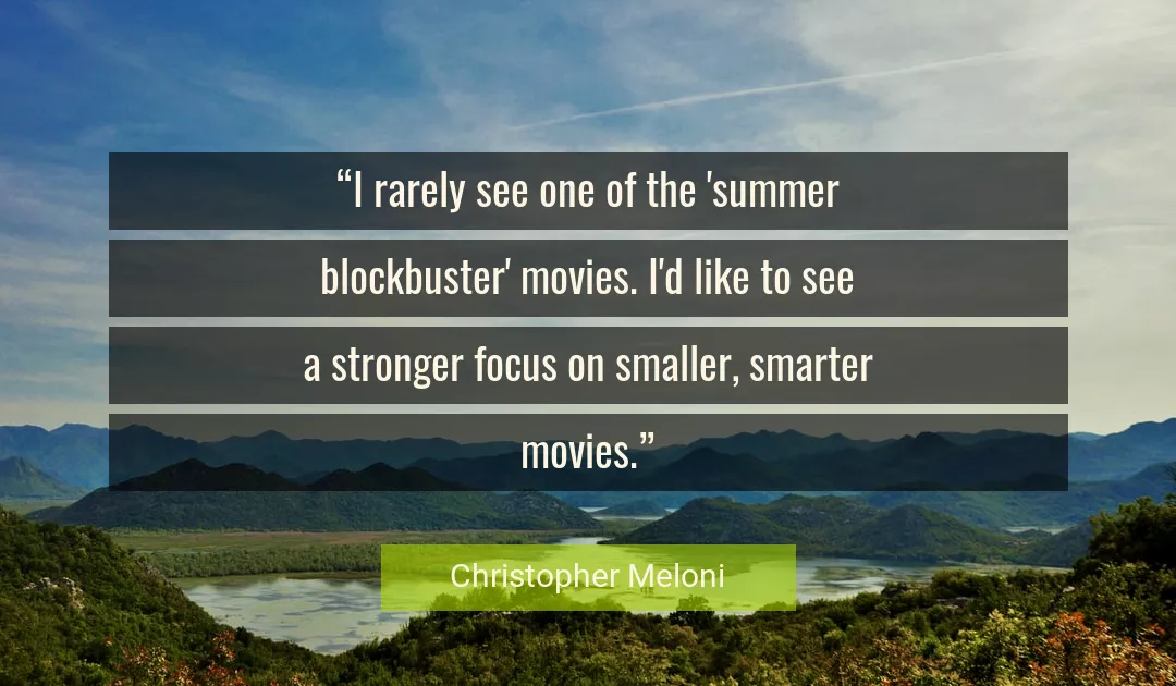 Quote About Focus By Christopher Meloni