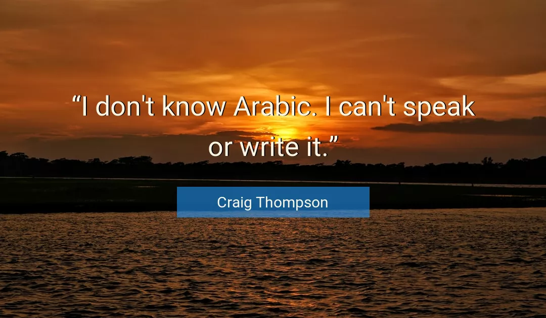 Quote About Speak By Craig Thompson