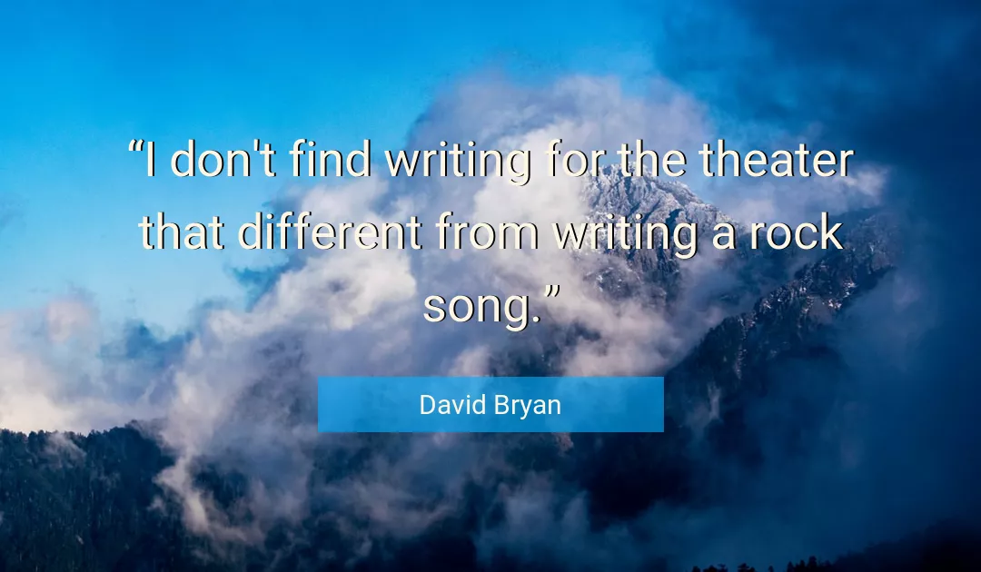 Quote About Song By David Bryan