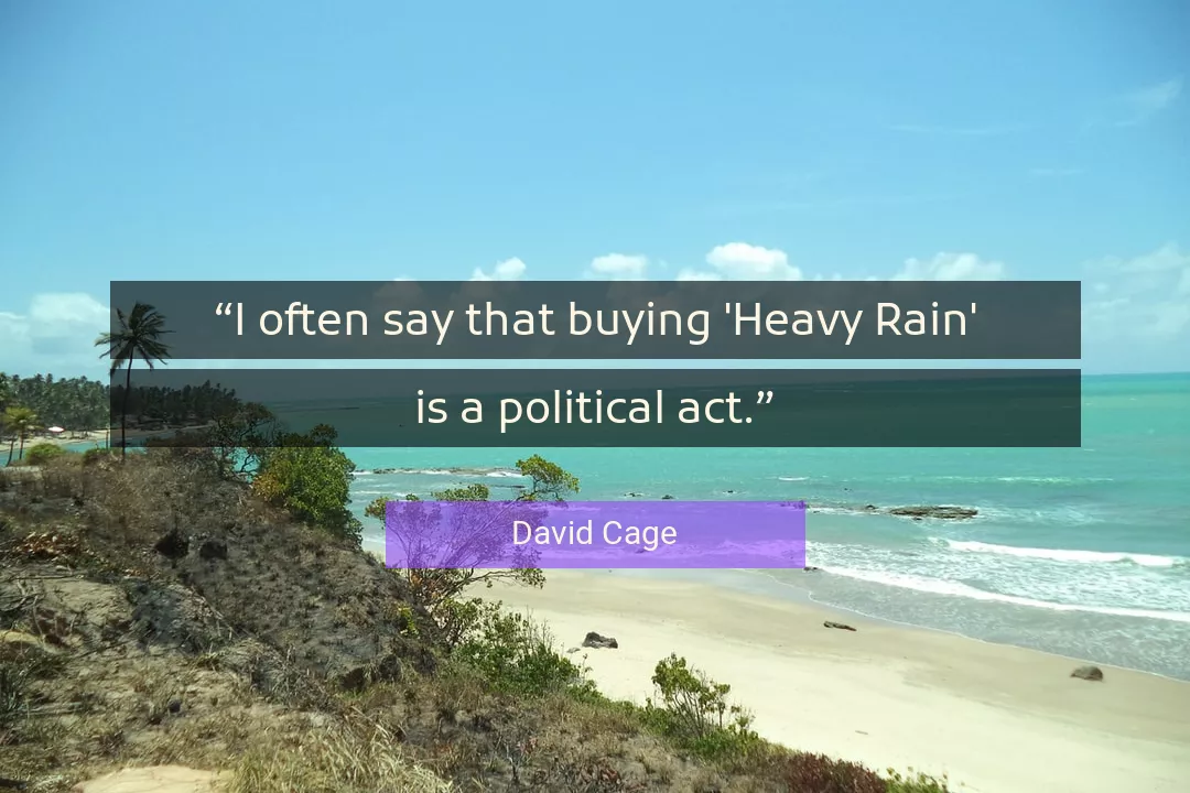 Quote About Rain By David Cage