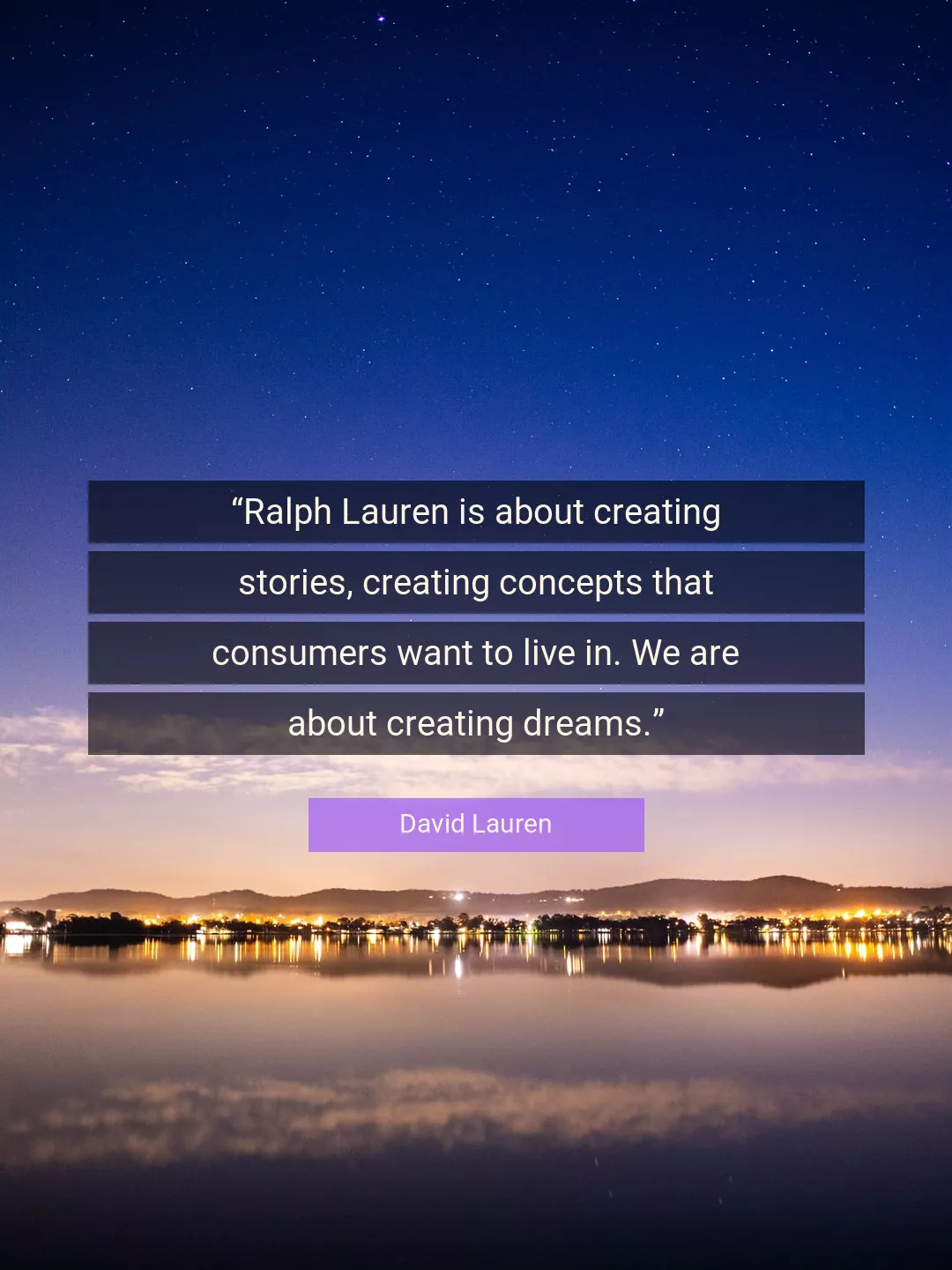 Quote About Dreams By David Lauren