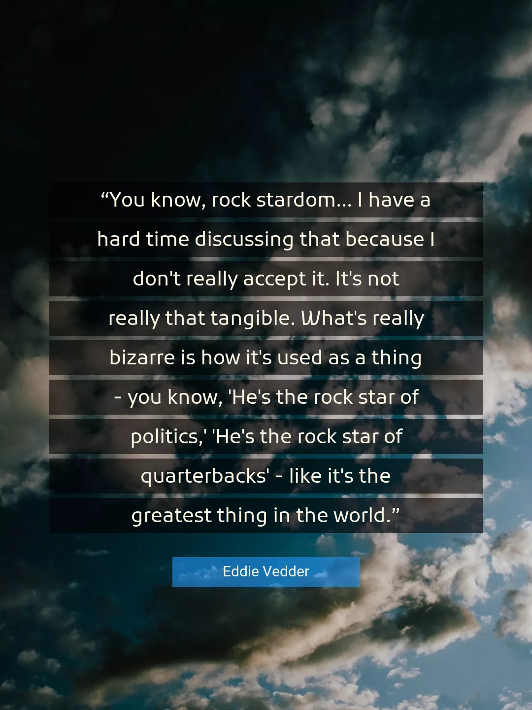 Quote About Politics By Eddie Vedder